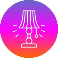 Lamp Line Gradient Circle Icon vector