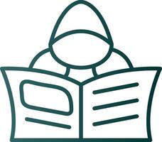 Hacker Line Gradient Icon vector