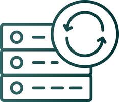 Data Synchronization Line Gradient Icon vector