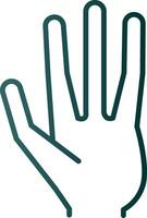 Alien Hand Line Gradient Icon vector