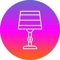 Lamp Line Gradient Circle Icon vector