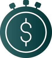 Time Is Money Glyph Gradient Icon vector