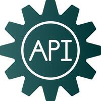 Api Glyph Gradient Icon vector