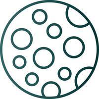 Moon Line Gradient Icon vector