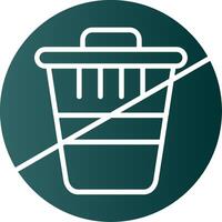 Zero Waste Glyph Gradient Icon vector