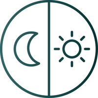 Day And Night free Line Gradient Icon vector