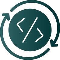 Development Glyph Gradient Icon vector