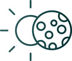 Eclipse Line Gradient Icon vector