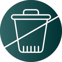 Zero Waste Glyph Gradient Icon vector