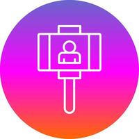 Vlogger Line Gradient Circle Icon vector