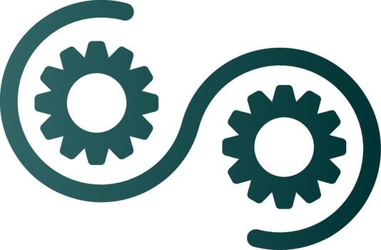 Devops Glyph Gradient Icon vector