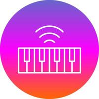 Keyboard Line Gradient Circle Icon vector
