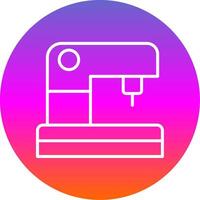 Sewing Machine Line Gradient Circle Icon vector