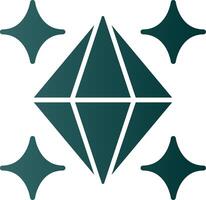 Crystal Glyph Gradient Icon vector