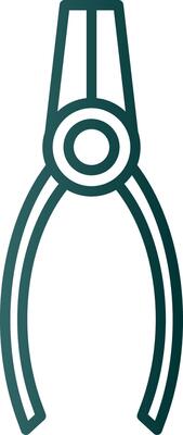 Pliers Line Gradient Icon