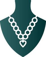 Pearl Necklace Glyph Gradient Icon vector