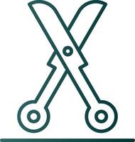 Shears Line Gradient Icon vector