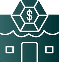 Pawn Shop Glyph Gradient Icon vector