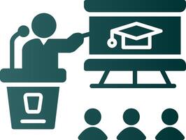 Business Class Glyph Gradient Icon vector