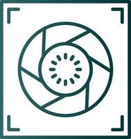 Aperture Line Gradient Icon vector