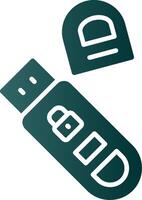 Usb Glyph Gradient Icon vector