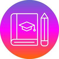 Treatise Line Gradient Circle Icon vector
