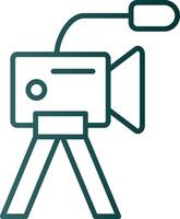 Camera Line Gradient Icon vector