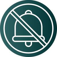 Prohibited Sign Glyph Gradient Icon vector