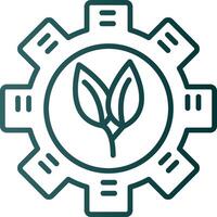 Eco Line Gradient Icon vector