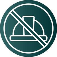 Prohibited Sign Glyph Gradient Icon vector