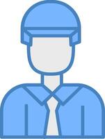 Employee Line Filled Blue Icon vector