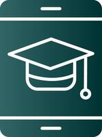 Graduation Glyph Gradient Icon vector