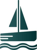 Catamaran Glyph Gradient Icon vector