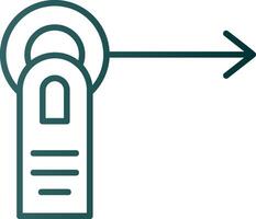 Tap Drag Line Gradient Icon vector