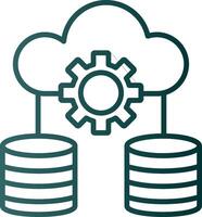 Data Storage Line Gradient Icon vector