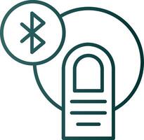 Bluetooth Line Gradient Icon vector