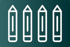 Pencil Glyph Gradient Icon vector