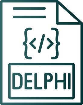 Delphi Line Gradient Icon vector