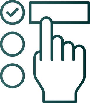 Select Line Gradient Icon vector