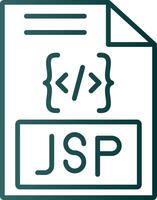 Jsp Line Gradient Icon vector