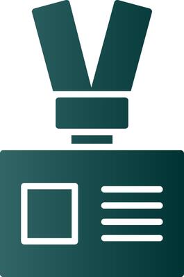 Lanyard Glyph Gradient Icon
