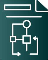 Document Glyph Gradient Icon vector