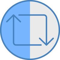 Loop Line Filled Blue Icon vector