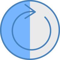 Loop Line Filled Blue Icon vector