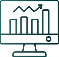 Analytics Line Gradient Icon vector