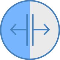 SPLIT Line Filled Blue Icon vector