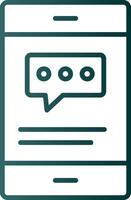 Chat Line Gradient Icon vector