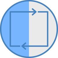 Loop Line Filled Blue Icon vector