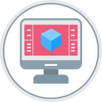 Product Design Flat Circle Icon vector