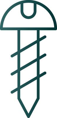 Screw Line Gradient Icon